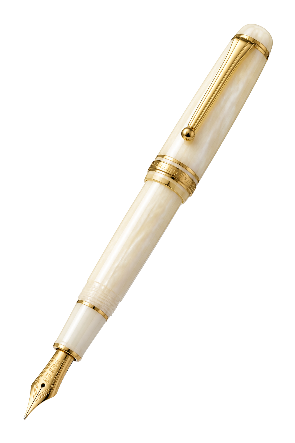 Stilou NOIR Ivory Pearl plutind în plan secundar