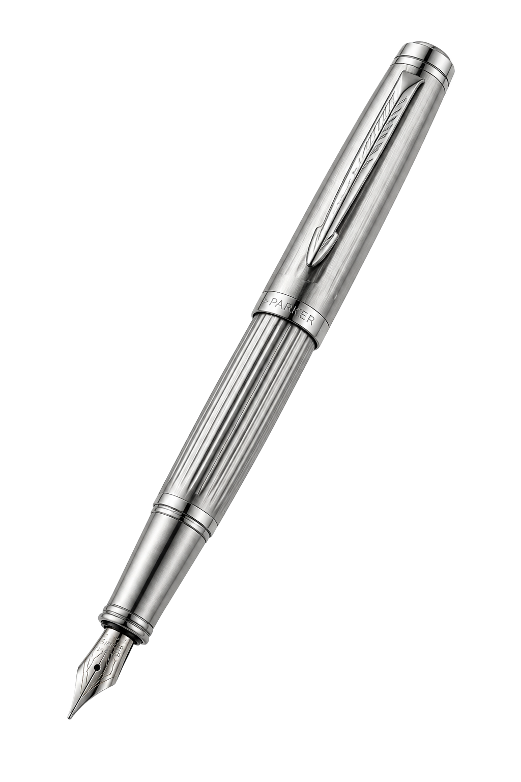 Stilou NOIR Titanium Silver plutind în plan îndepărtat